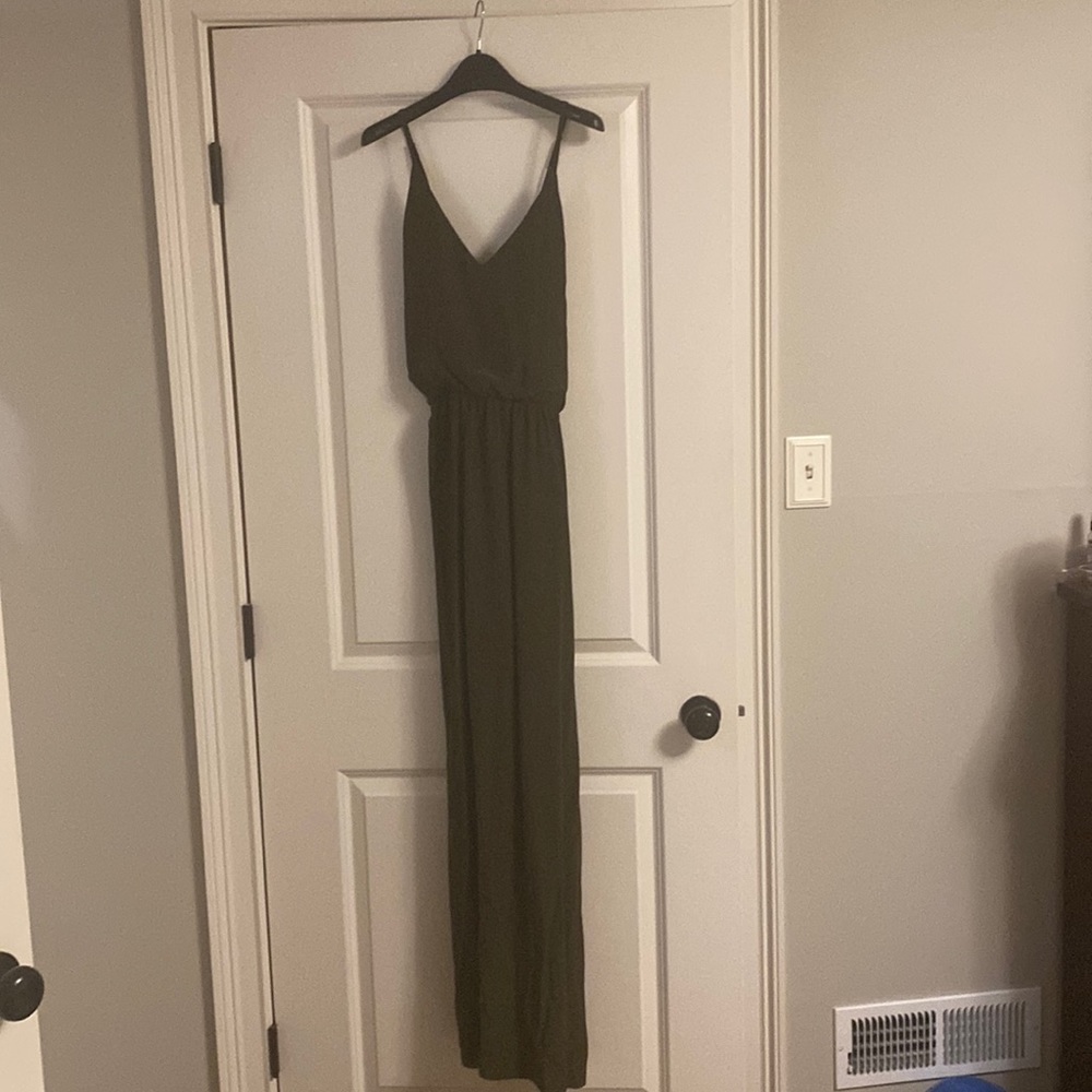 Natalie Deayala silk olive maxi